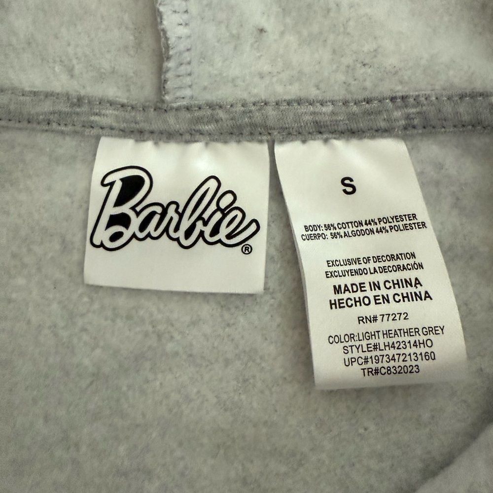 Barbie Hoodie with Gray and Pink Design - Picture 3 of 7